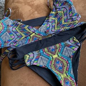 Reversible Bikini Tribal Patterns Size Medium